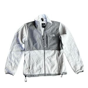THE NORTH FACE Women's Polartec Denali Fleece Jacket Size M In White/Grey